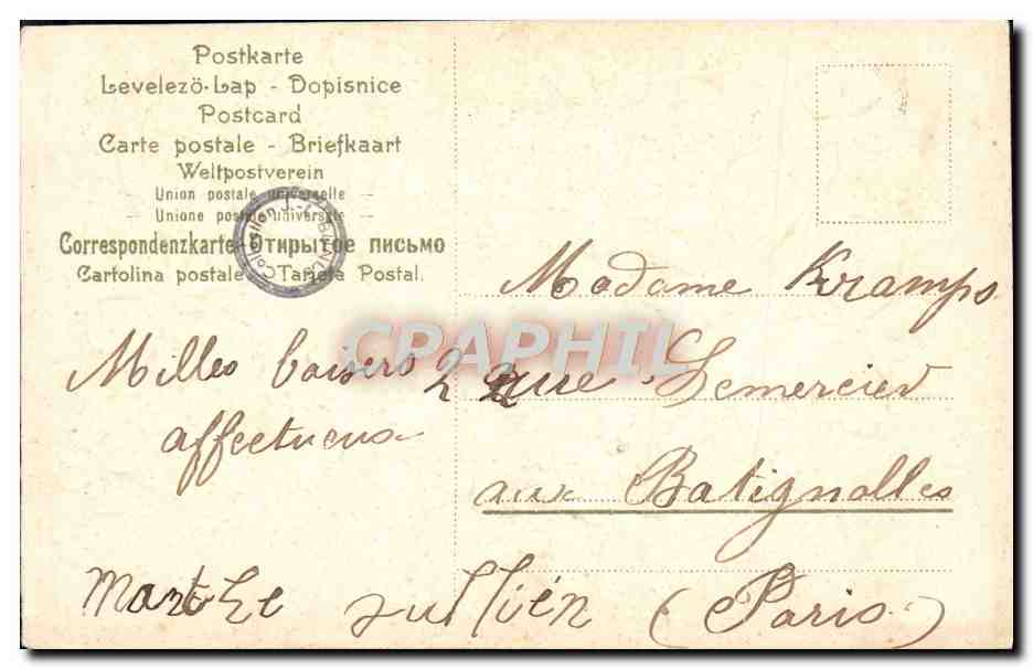CPA Fantaisie Trefles Bonne annee — Verso