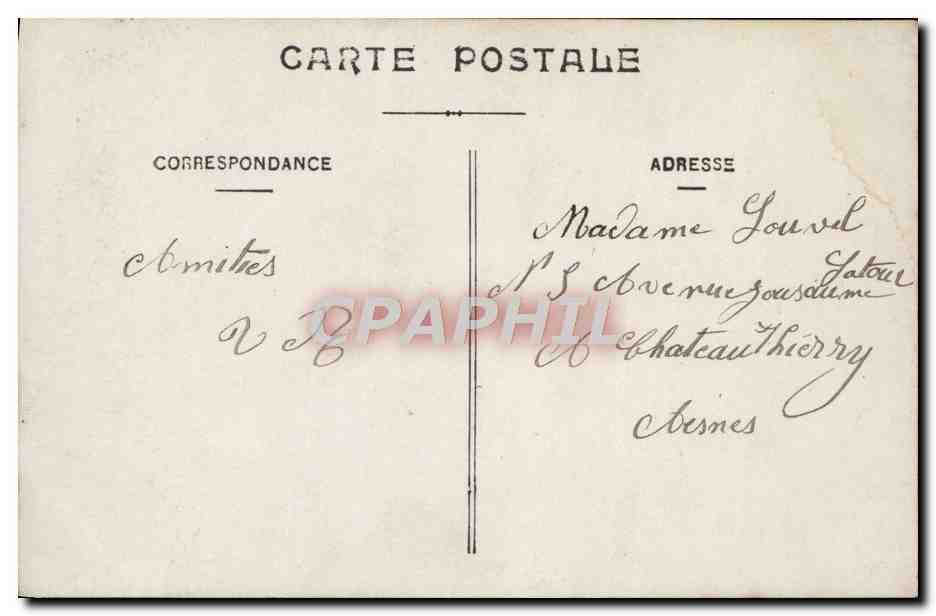 CPA Fantaisie Femme — Verso