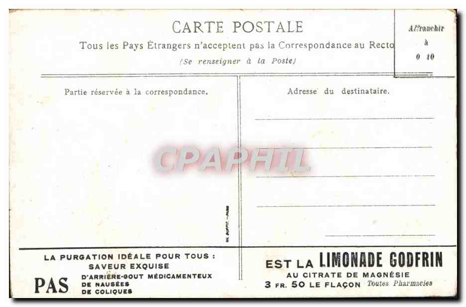CPA Fantaisie Fleurs — Verso