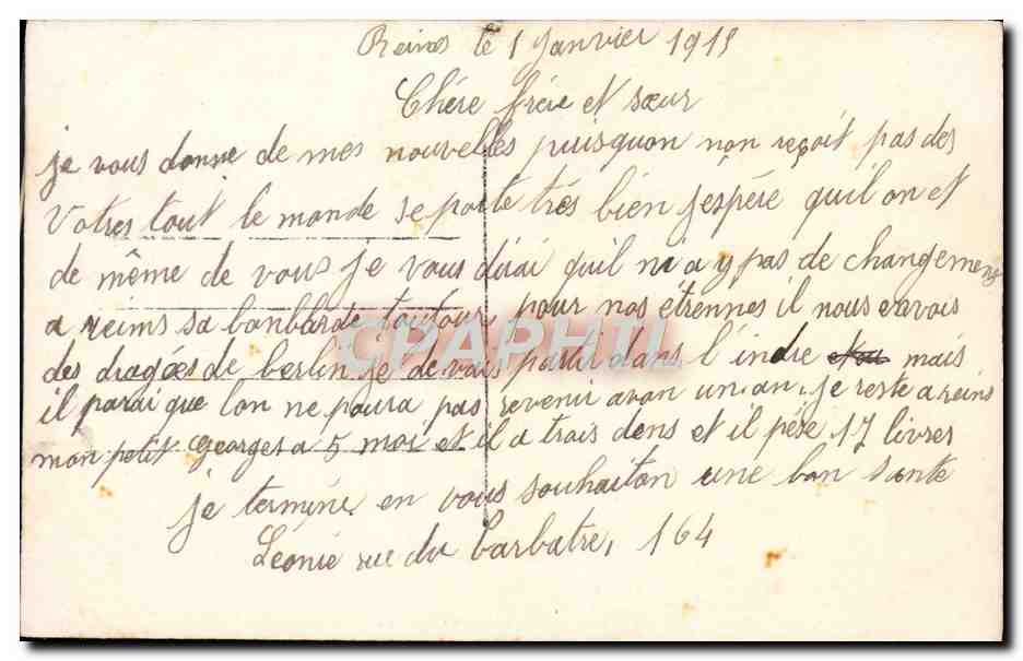 CPA Fantaisie Enfant — Rückseite
