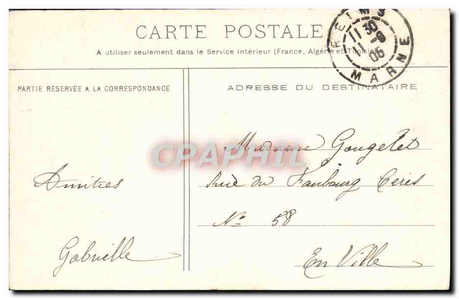 CPA Fantaisie Enfants Alsace  — Verso
