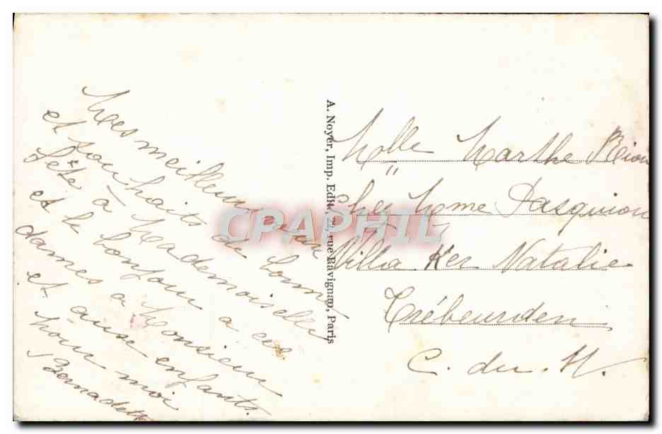 CPA Fantaisie Fleurs — Rückseite