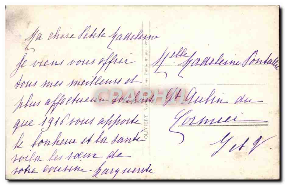 CPA Fantaisie Bonne annee — Rückseite