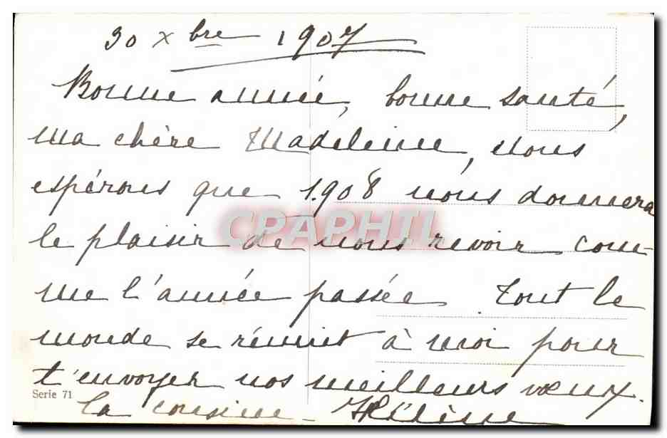 CPA Fantaisie Bonne Annee Fer a cheval — Rückseite