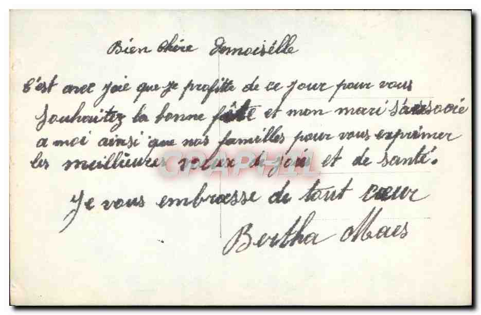 CPA Fantaisie Fleurs — Rückseite