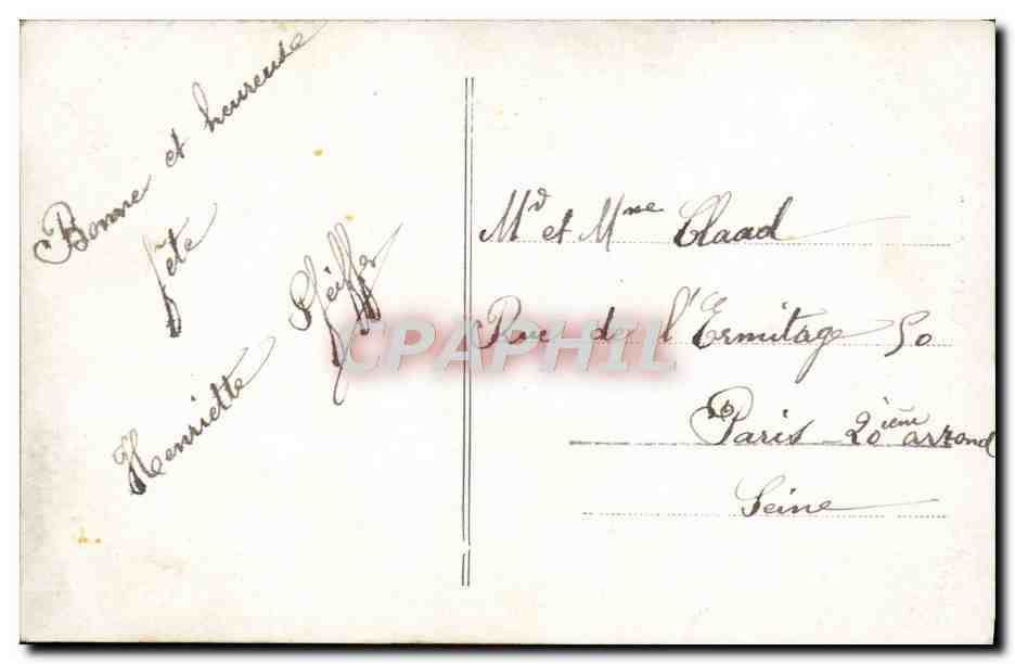 CPA Fantaisie Femme — Verso