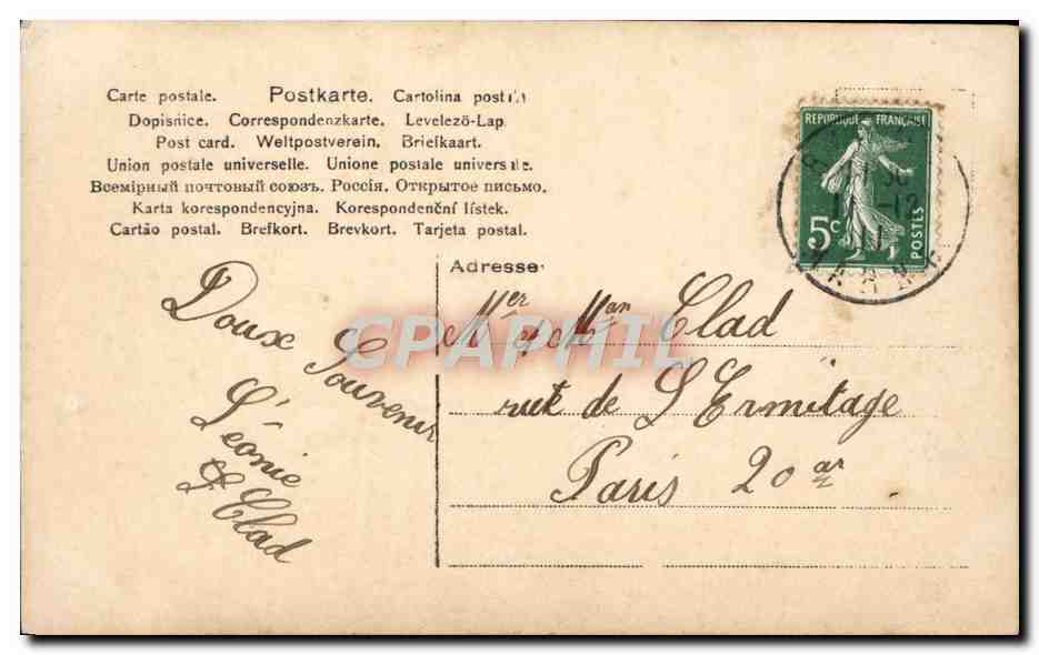 CPA Fantaisie Femme — Verso