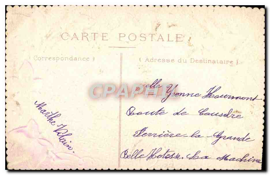CPA Fantaisie Oiseau — Verso