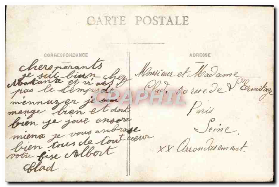 CPA Fantaisie Enfant — Rückseite