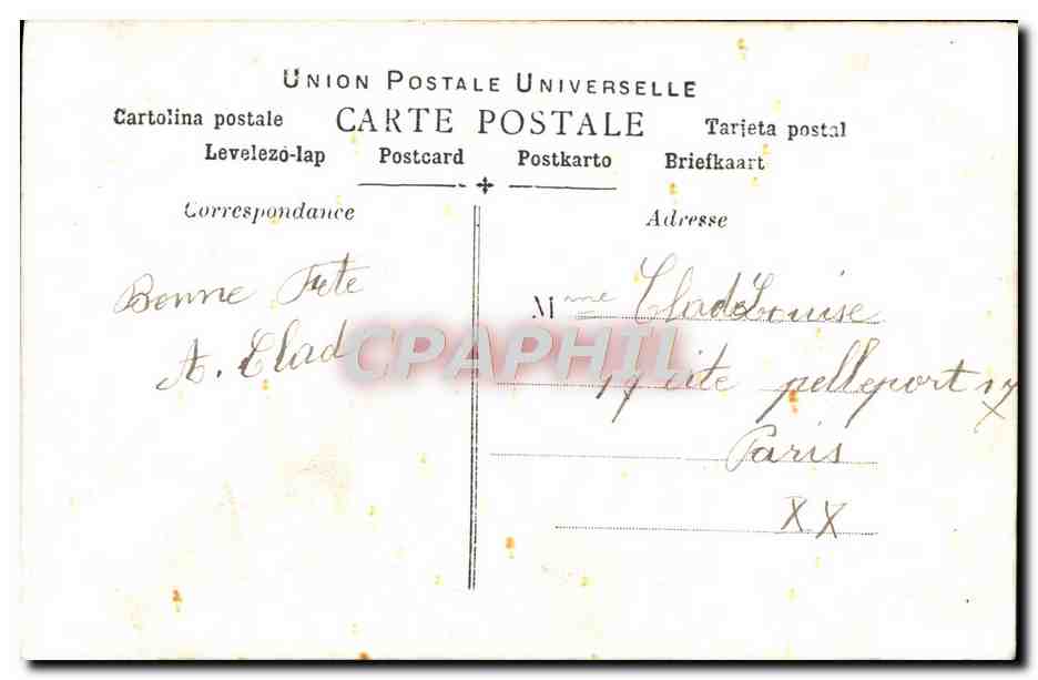 CPA Fantaisie Enfant — Verso