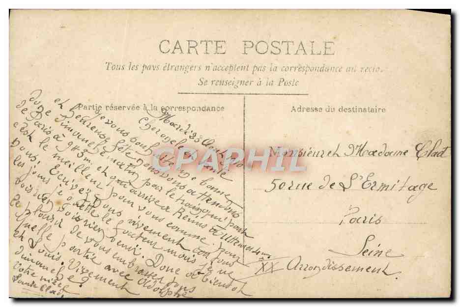 CPA Fantaisie Femme — Verso