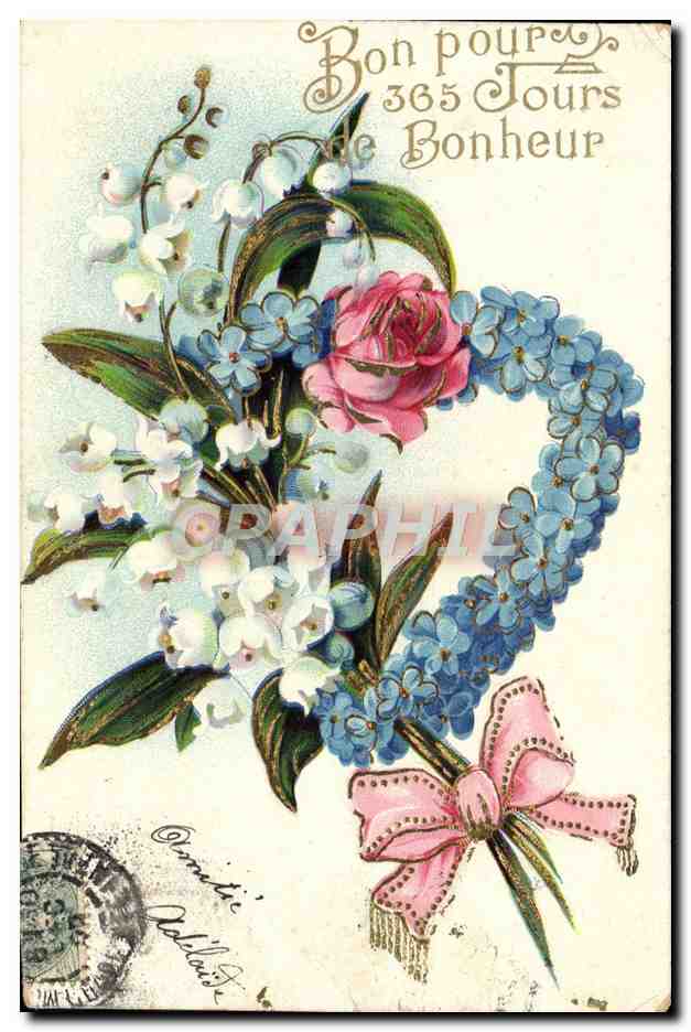 CPA Fantaisie Fleurs Muguet