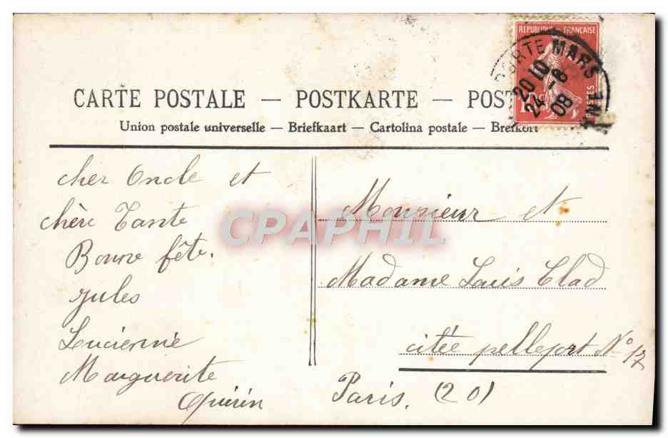 CPA Fantaisie Enfant — Rückseite