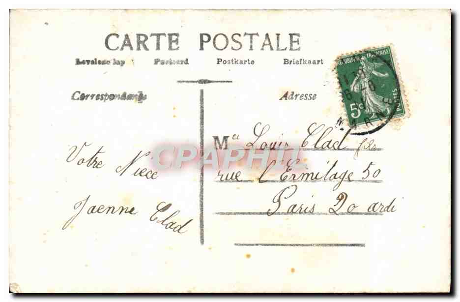 CPA Fantaisie Enfant — Rückseite