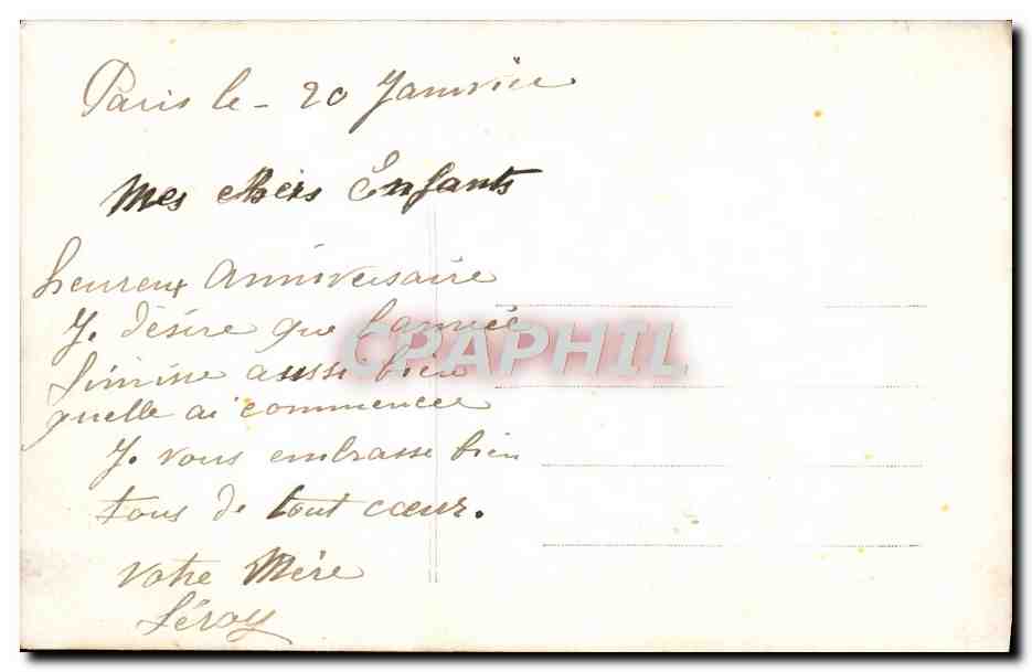 CPA Fantaisie Enfant Avion Bebe  — Verso