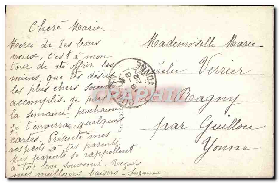 CPA Fantaisie Fleurs — Verso
