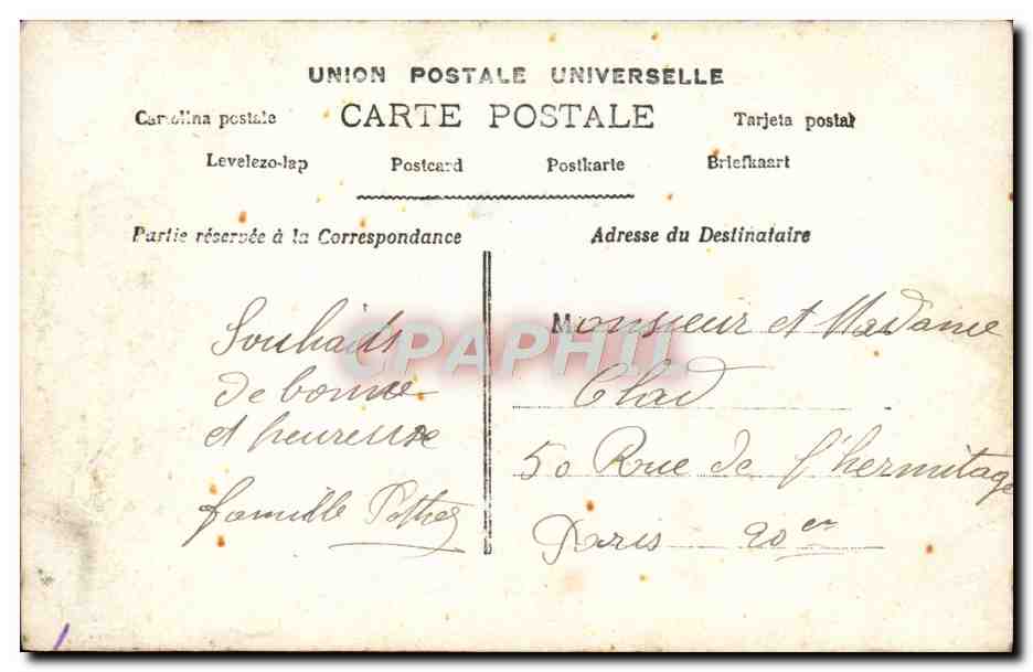 CPA Fantaisie Enfant — Verso