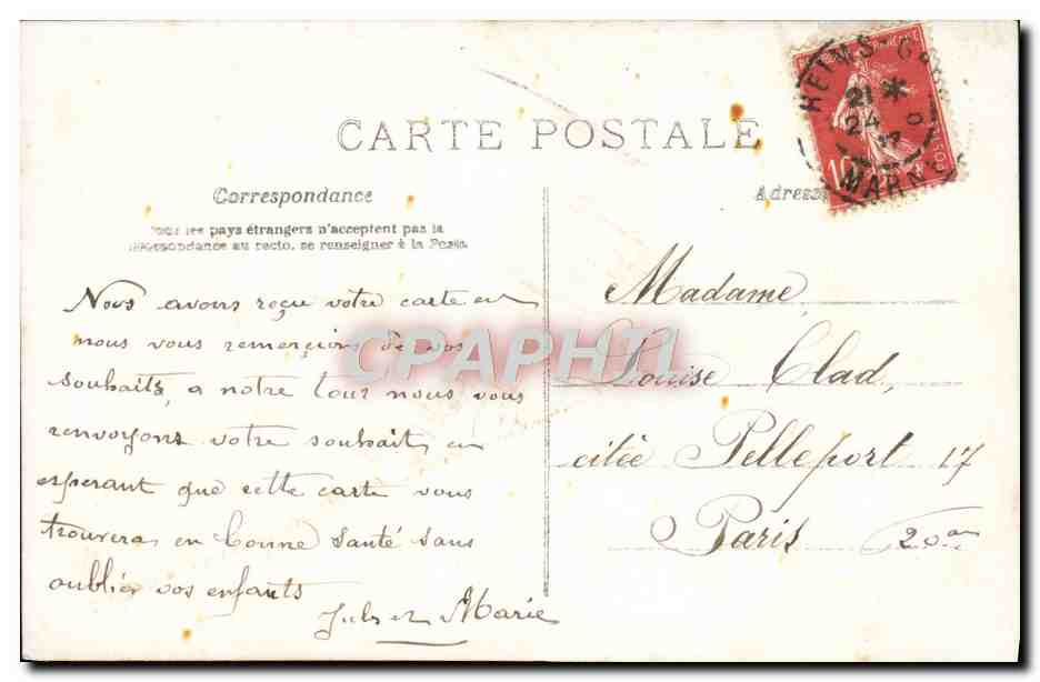 Sainte Louise — Aout 25 — J.K. éditeur — Verso