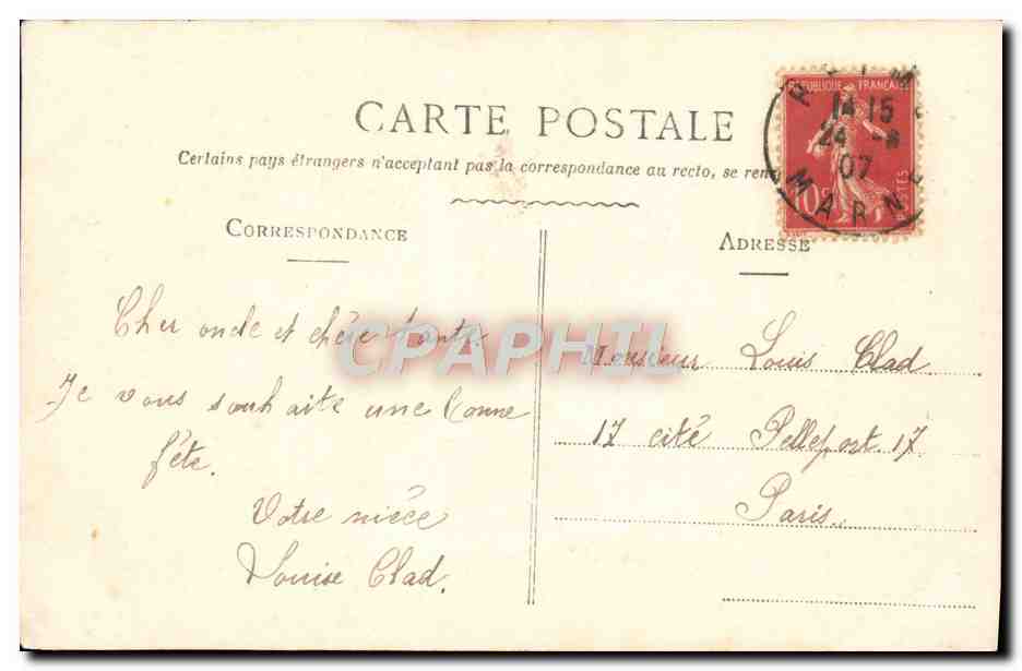 Junge Frau mit Blumenstrauß — E.D. — n°4035 — Rückseite