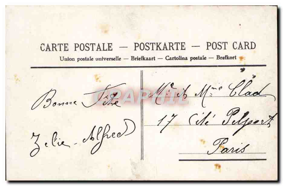 CPA Fantaisie Femme — Rückseite