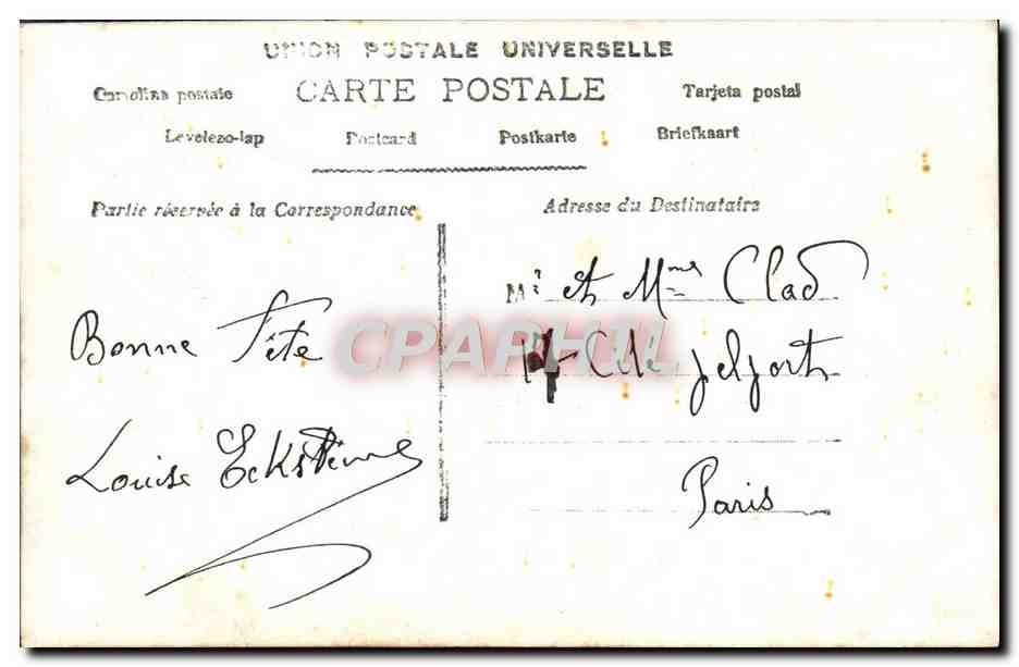 CPA Fantaisie Prenom Louise  — Rückseite