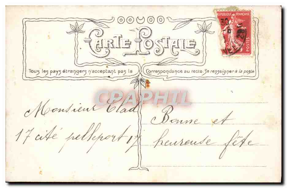 CPA Fantaisie Prenom Louis  — Rückseite
