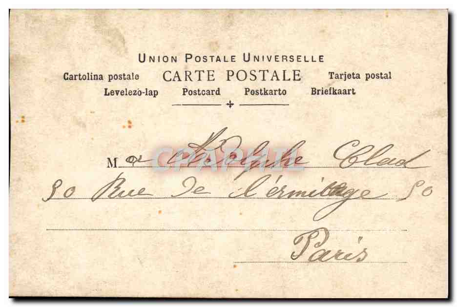 Je vous attan Diman He — Éditeurs d'Art Paris, Série 853 — Verso