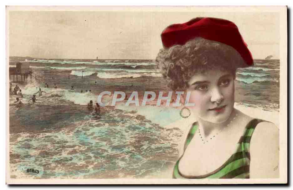 CPA Fantaisie Femme Plage 