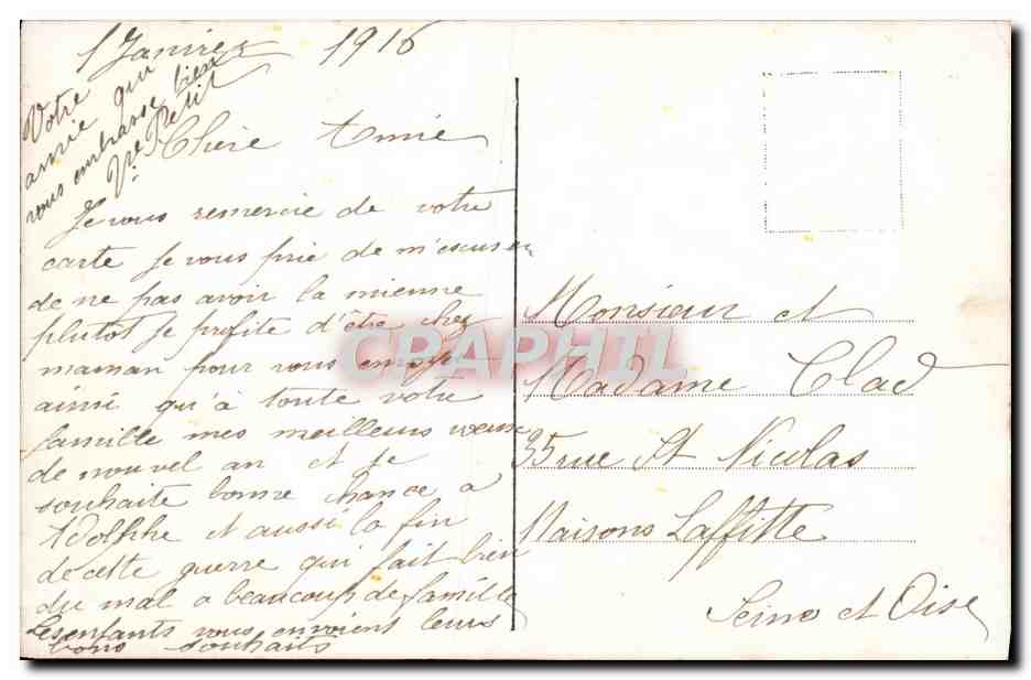 CPA Fantaisie Femme — Rückseite