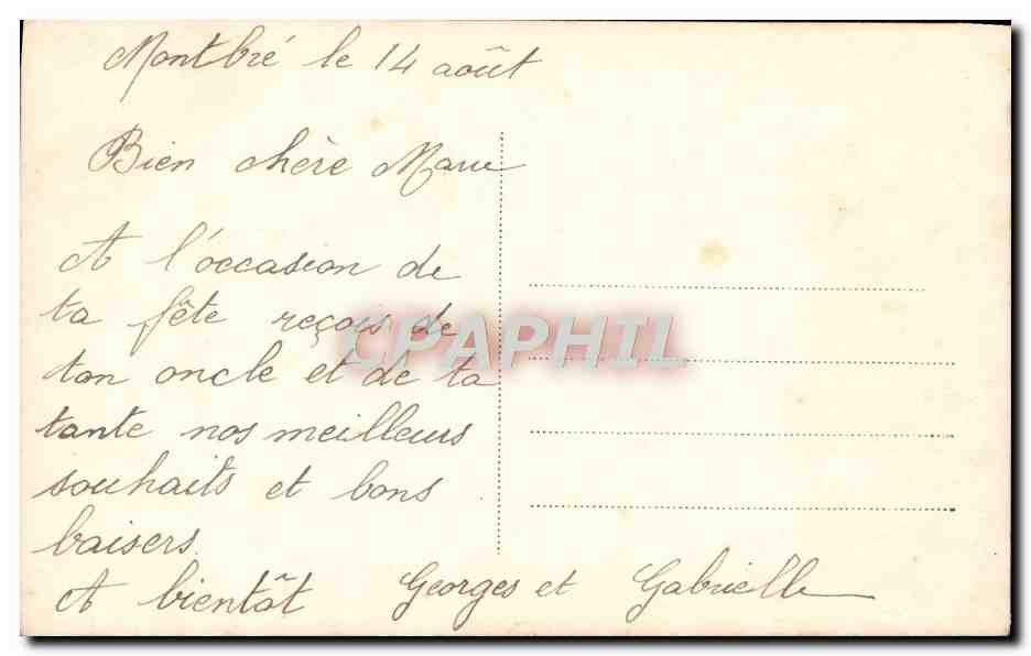 CPA Fantaisie Enfant — Rückseite