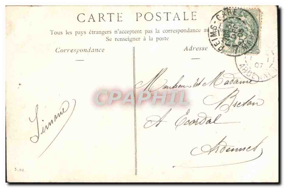CPA Fantaisie Enfant — Verso