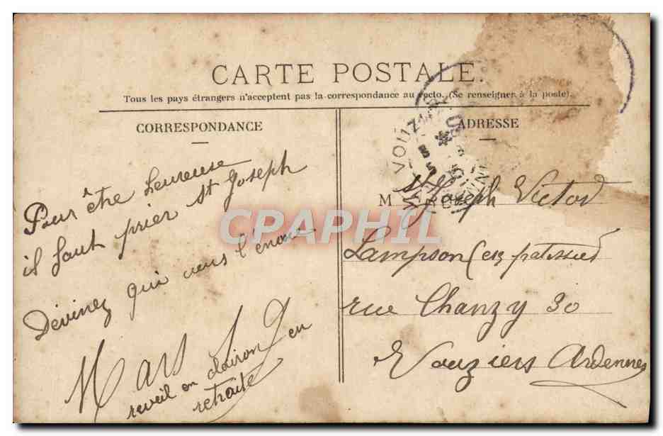 Femme avec fleurs — 'À vous tout le bonheur' — Paris, éditeur inconnu — Achterkant