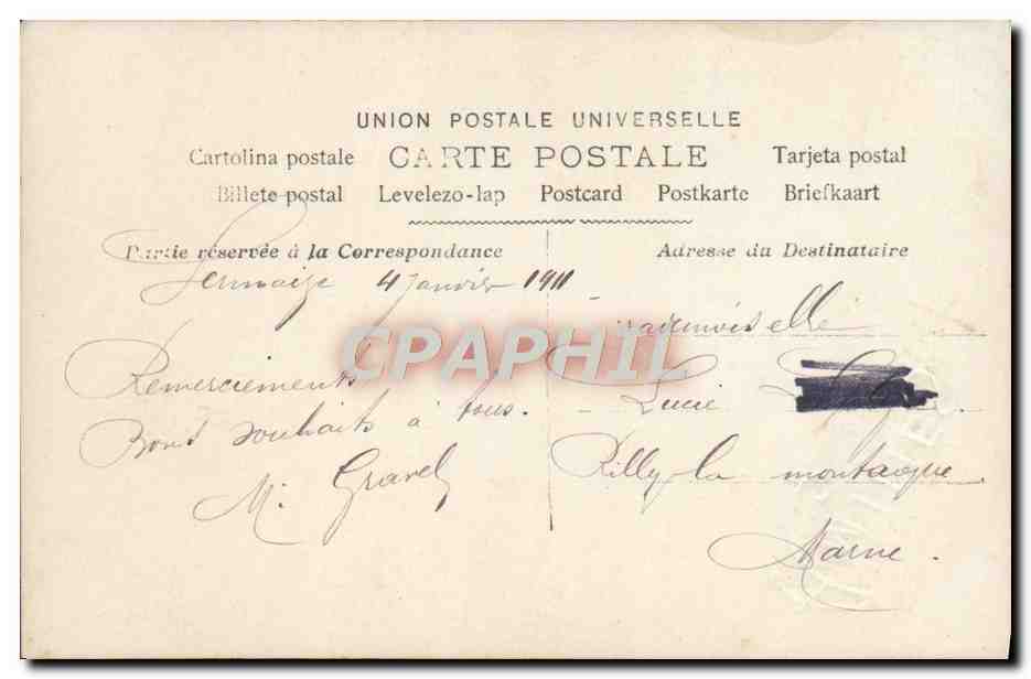 CPA Fantaisie Enfants — Rückseite