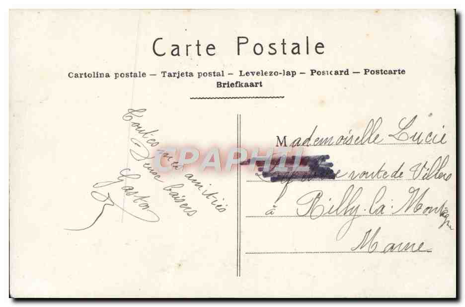 CPA Fantaisie Homme — Verso