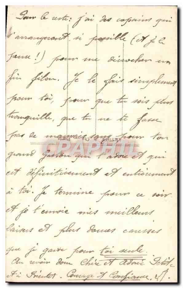 CPA Fantaisie Femme Marin Ancre de marine — Verso