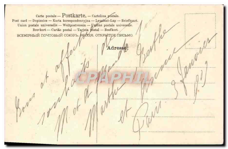 CPA Fantaisie Enfant Fleurs — Rückseite