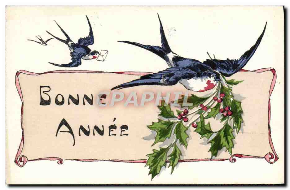 CPA Fantaisie Bonen annee Hirondelle
