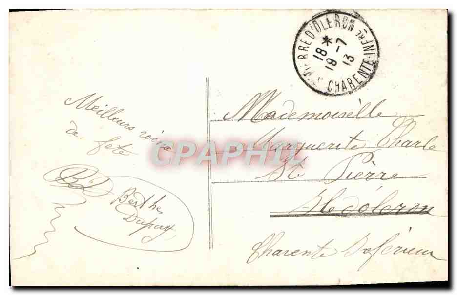 CPA Fantaisie Homme Avion — Verso