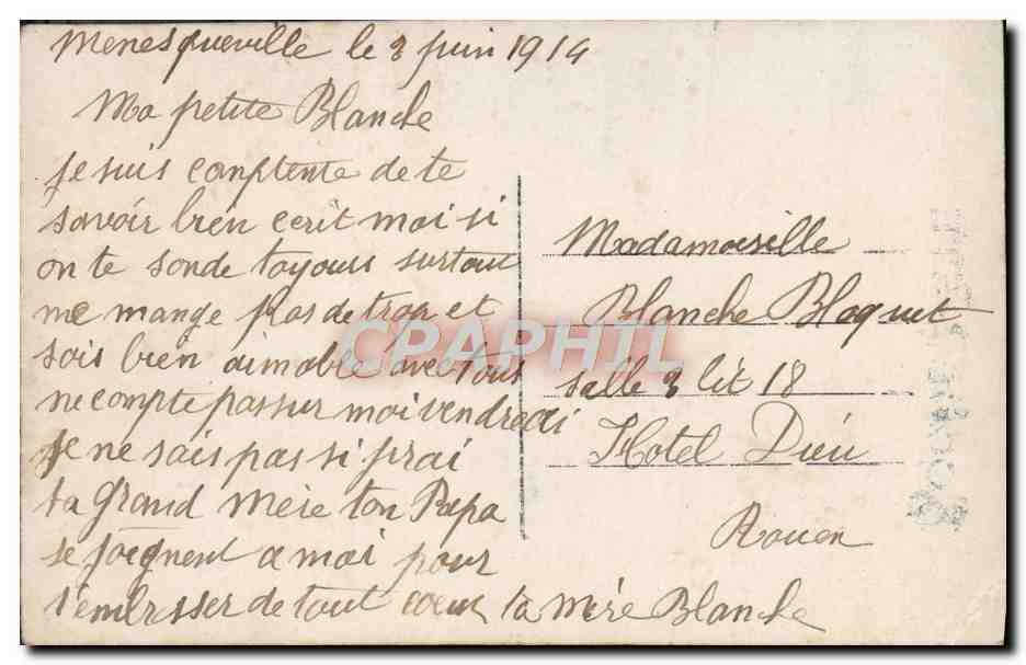 Femme avec bouquet de roses — dans un grand fer à cheval — texte 'Bonne Pète' — éditeur inconnu — Reverso