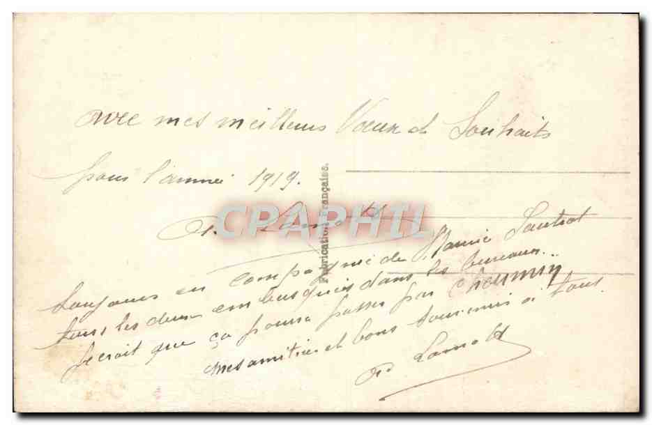 CPA Fantaisie Fleurs — Verso