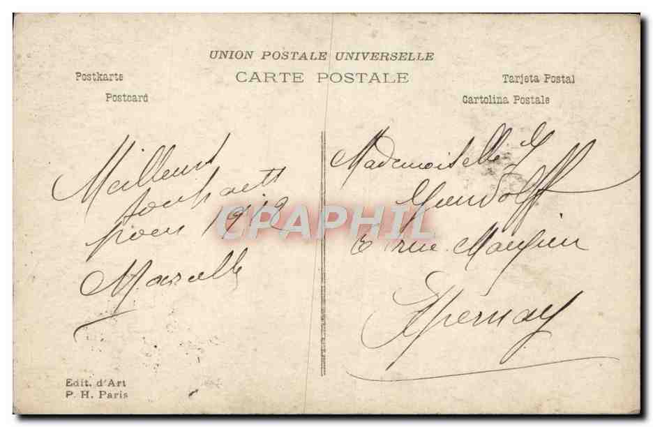 CPA Fantaisie Femme — Rückseite