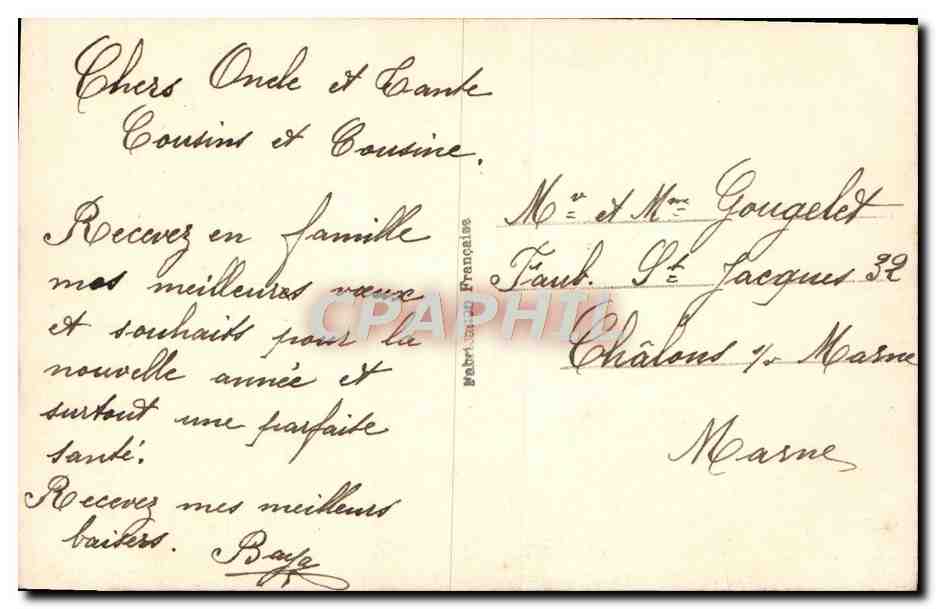 CPA Fantaisie Femme — Rückseite