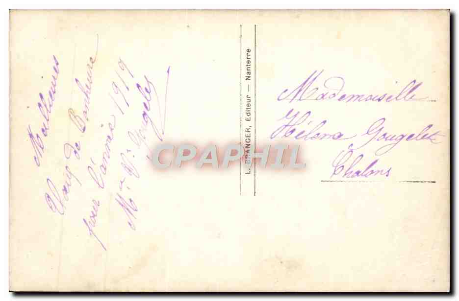 CPA Fantaisie Femme  — Rückseite