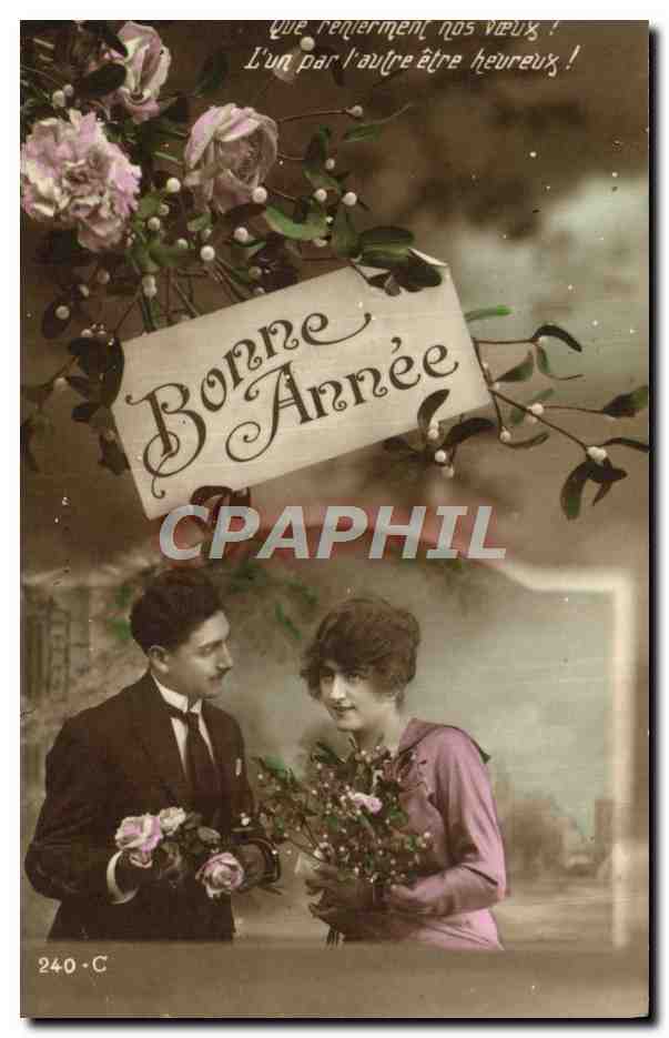 Couple amoureux — Bonne Année — éditeur C. 240-C