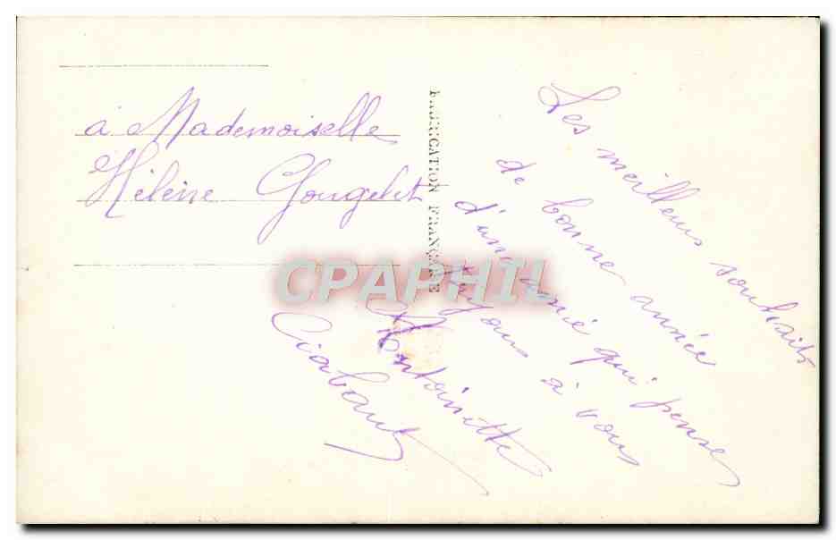 CPA Fantaisie Homme — Rückseite