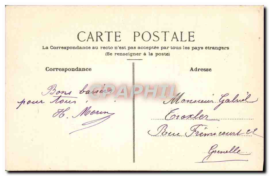 CPA Fantaisie Homme Paysan — Back