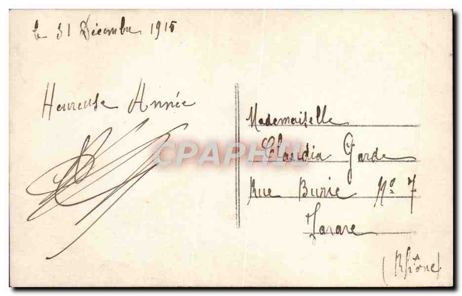 CPA Fantaisie Homme — Rückseite