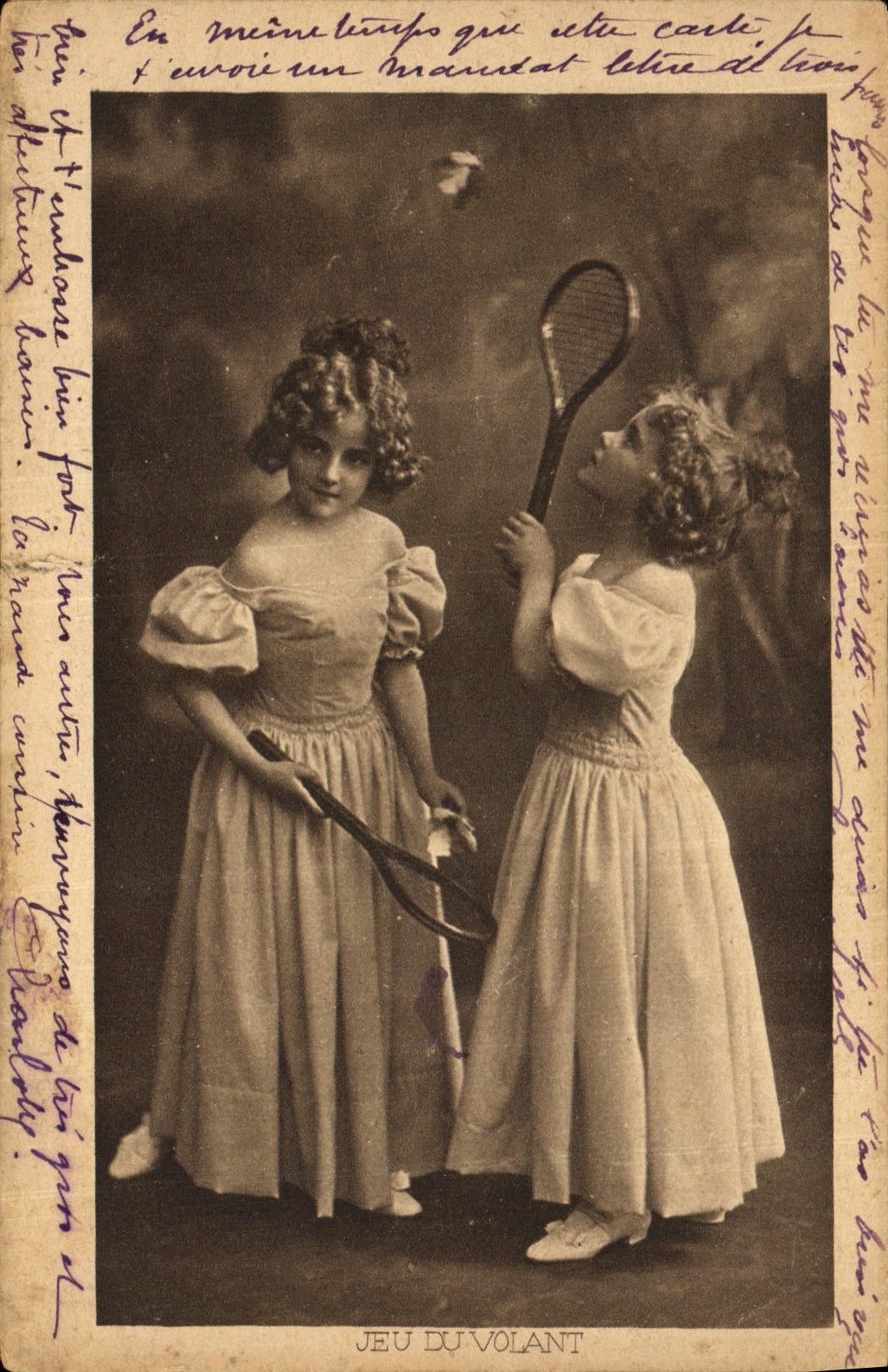 CPA Fantaisie Enfants Raquette Tennis 