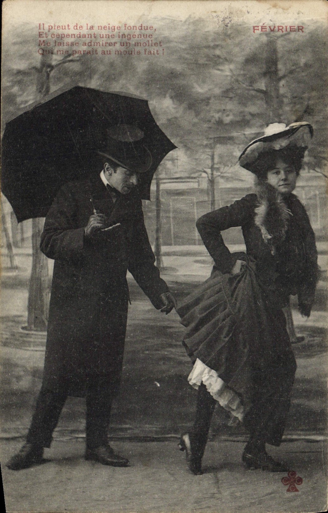 CPA Fantaisie Femme Fevrier 
