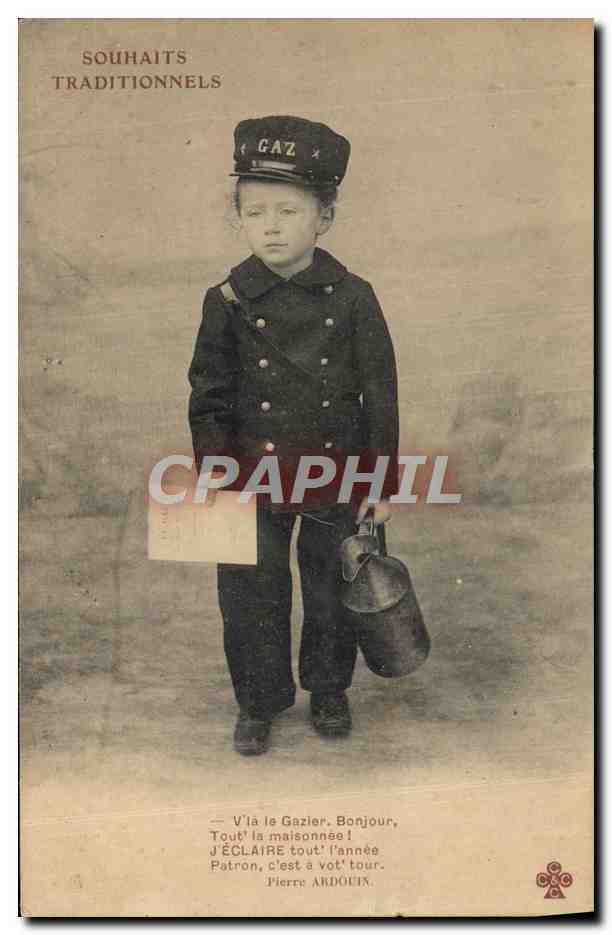 CPA Fantaisie Enfant Gazier Gaz